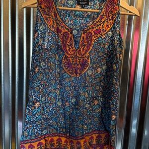 Tolani Multicolor Floral Tank Top